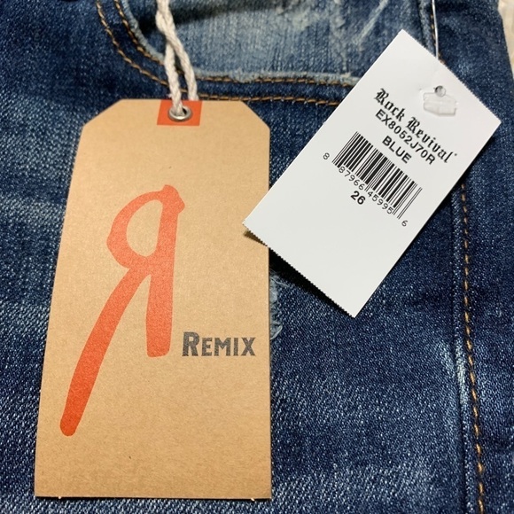 Rock Revival NWT Designer Mid Rise Distressed Jean - Picture 10 of 16